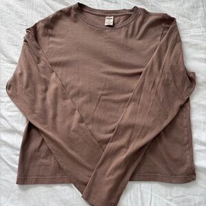 PINK Victoria's Secret Brown Long Sleeve T shirt size medium